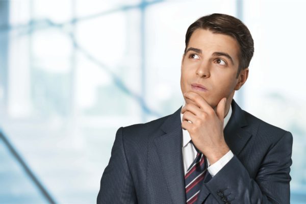 thinking businessman.